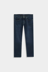 Men Straight Fit Dark Blue Pant